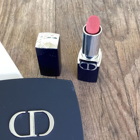 New w/ Box Christian Dior Makeup Compact Mirror & Mini Rouge Lipstick 772 - Picture 3 of 9